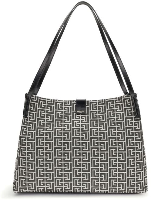 Balmain Balmain Black Cotton Shoulder Bag