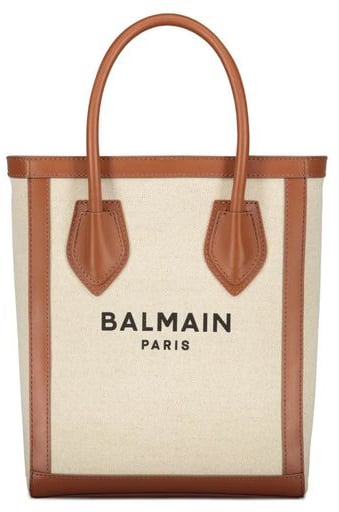 Balmain Balmain Brown Cotton Tote Bag