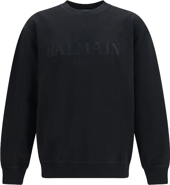 Balmain Balmain Black Cotton Sweatshirt