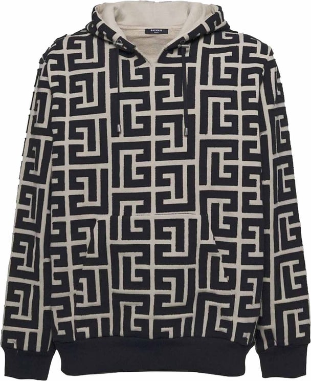 Balmain Balmain Monogrammed Hooded Sweatshirt