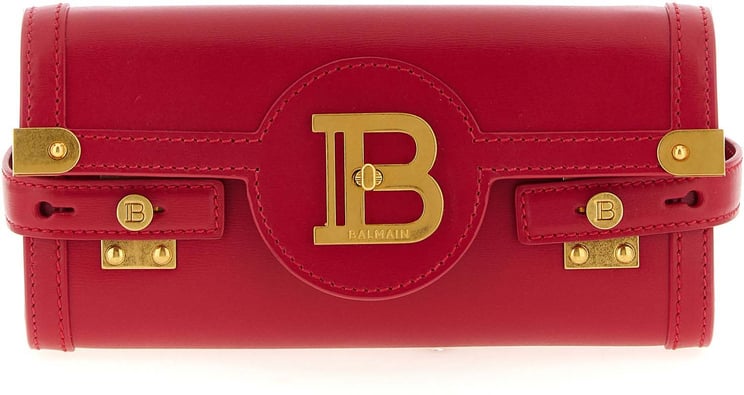 Balmain Balmain Fuchsia Calfskin Clutch Bag