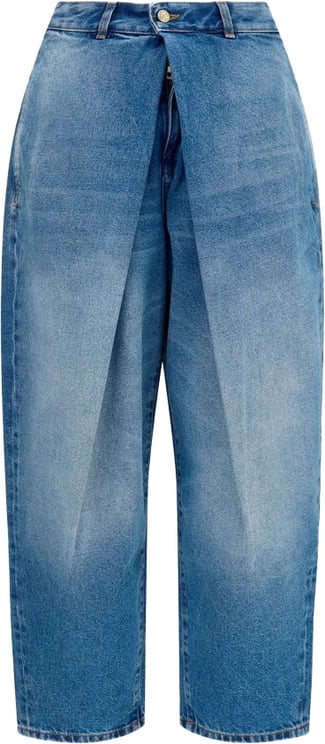 Balmain Balmain Blue Cotton Relaxed Fit Jeans