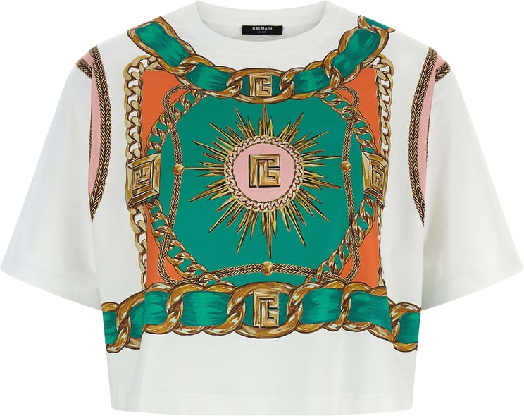 Balmain Balmain Multicolor Cotton T-Shirt