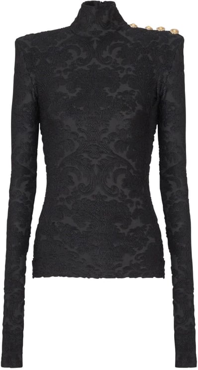Balmain Fitted Black Top
