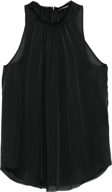 Balmain Sleeveless Black Top