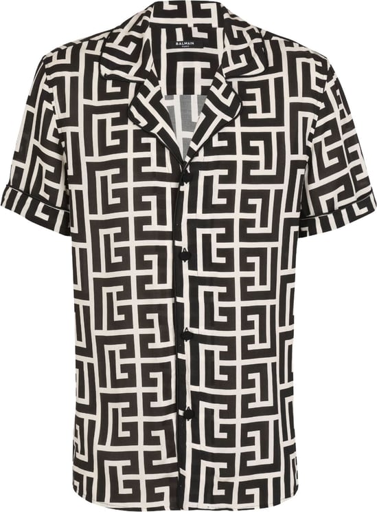 Balmain Short-Sleeve Geometric Black