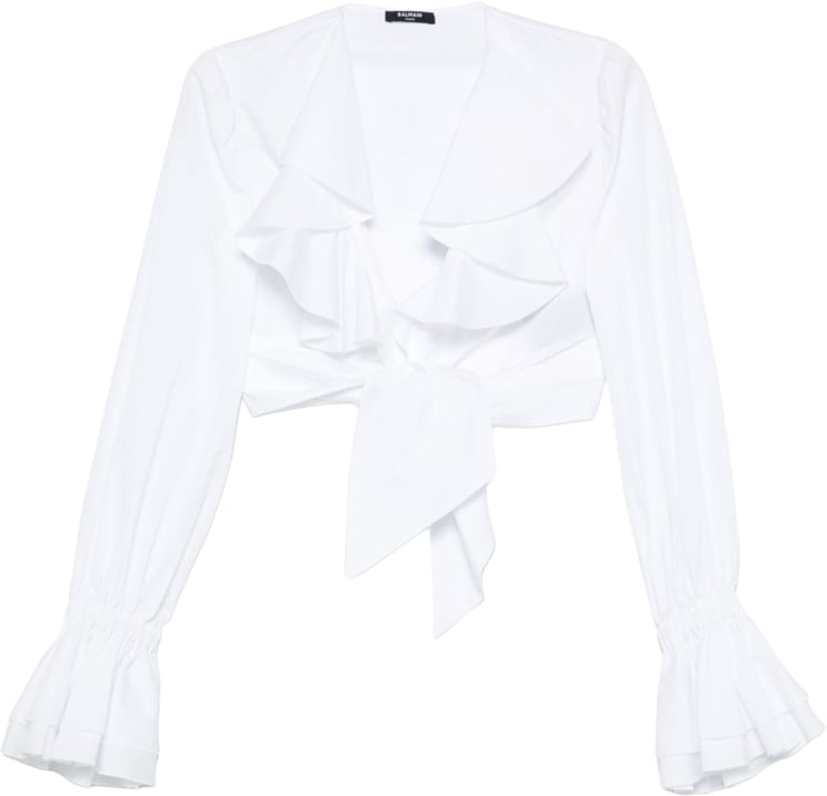 Balmain Cropped White Top