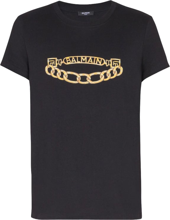 Balmain Black Short-Sleeve Crew Neck T-Shirt