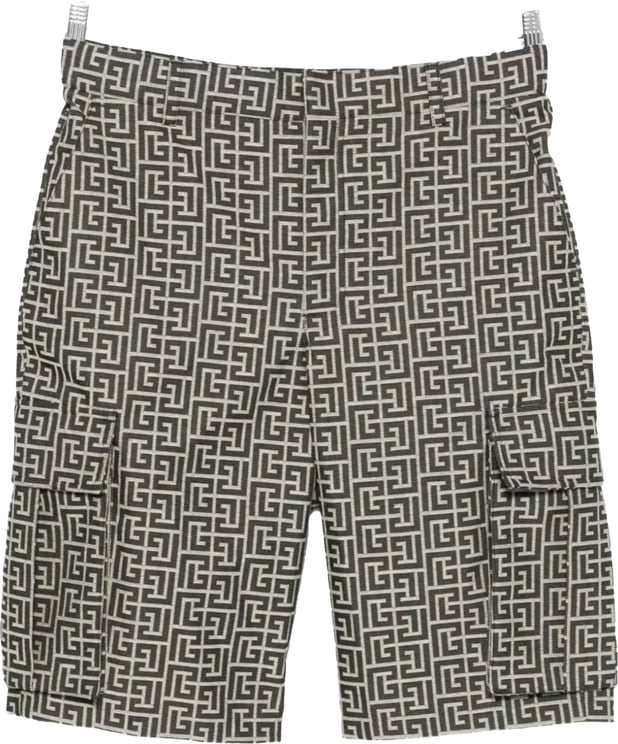 Balmain Black Shorts Relaxed Cargo Shorts