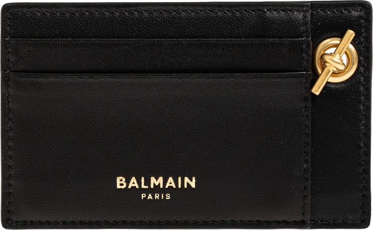Balmain Black Classic Smooth Leather Card Holder