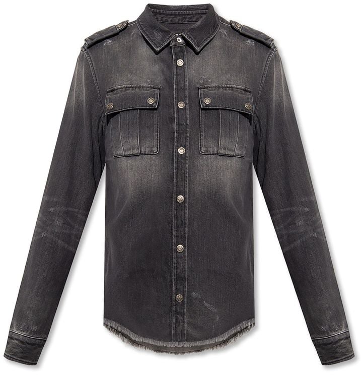 Balmain Balmain Black Denim Shirt