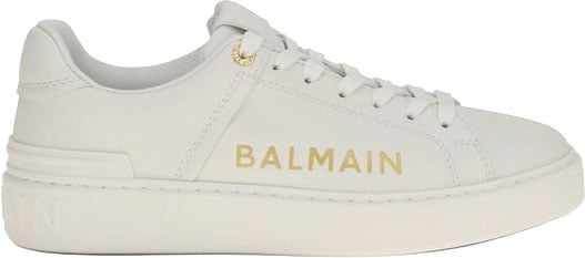 Balmain Balmain White Calf Leather Bos Taurus Low Top Sneakers