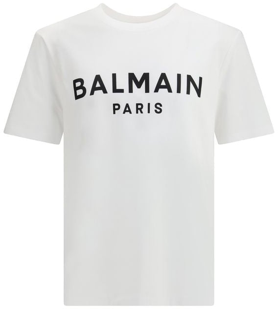 Balmain Balmain White Cotton T-Shirt