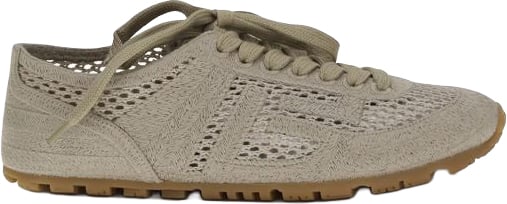 Balmain Balmain Beige Cotton Athletic Sneakers
