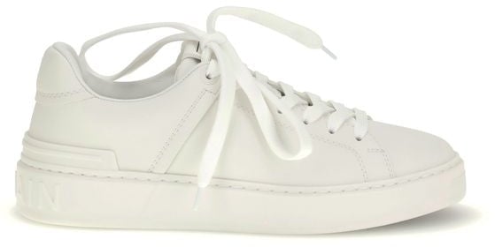 Balmain Balmain White Calf Leather Bos Taurus Low Top Sneakers