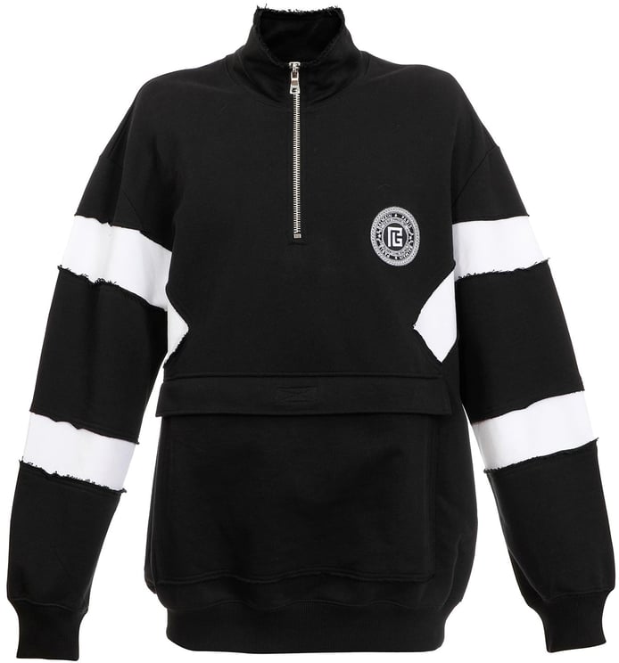 Balmain Balmain Circle Logo Cotton Sweatshirt