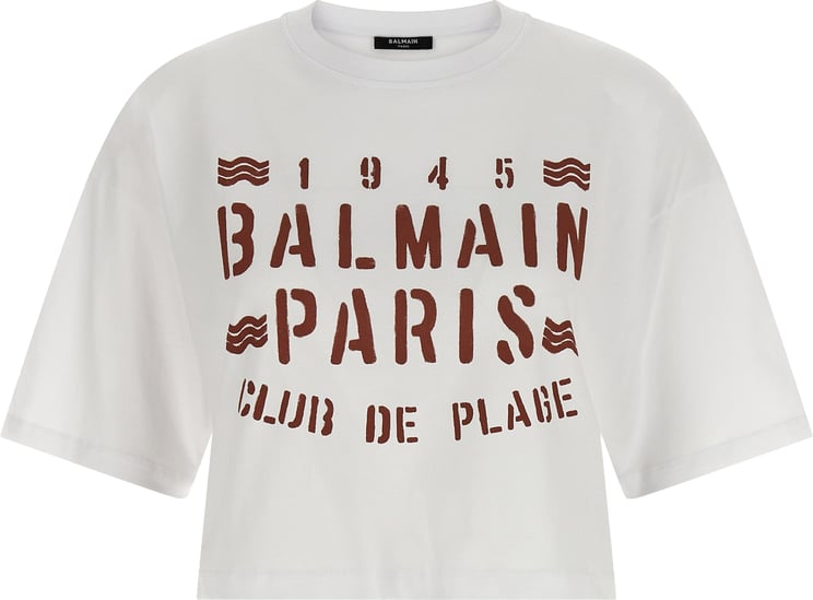 Balmain Balmain White Cotton T-Shirt