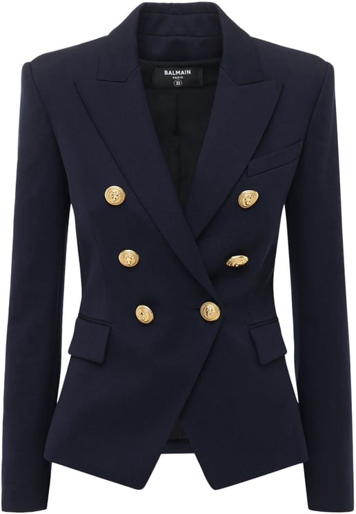 Balmain Elegant dark blue double-breasted blazer