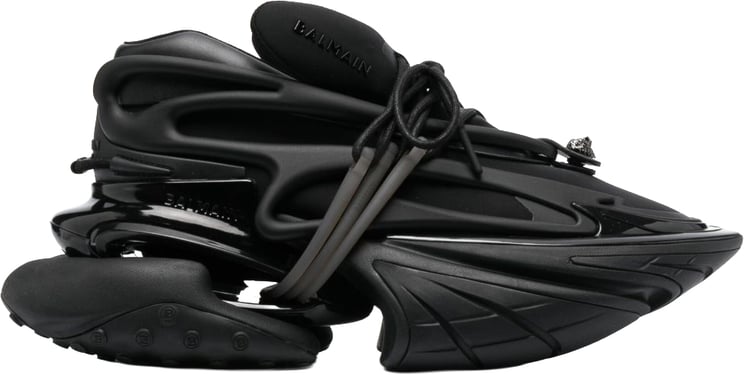 Balmain Futuristic Sculptural Chunky Sole Silk-Nylon Sneakers