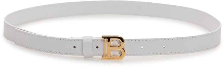 Balmain Cintura in Pelle con Fibbia Logo
