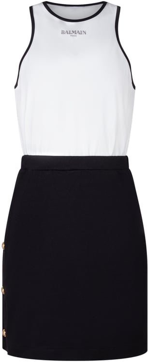 Balmain Abito in Jersey Bicolor