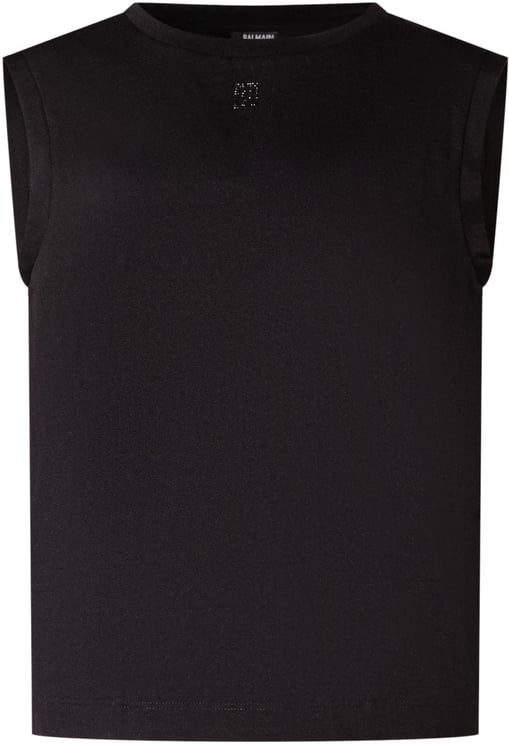 Balmain T-shirt Senza Maniche con Applicazione