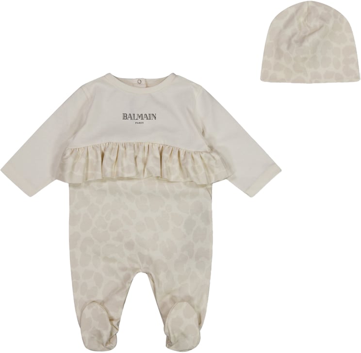 Balmain Balmain Baby Meisjes Boxpakje In Off White