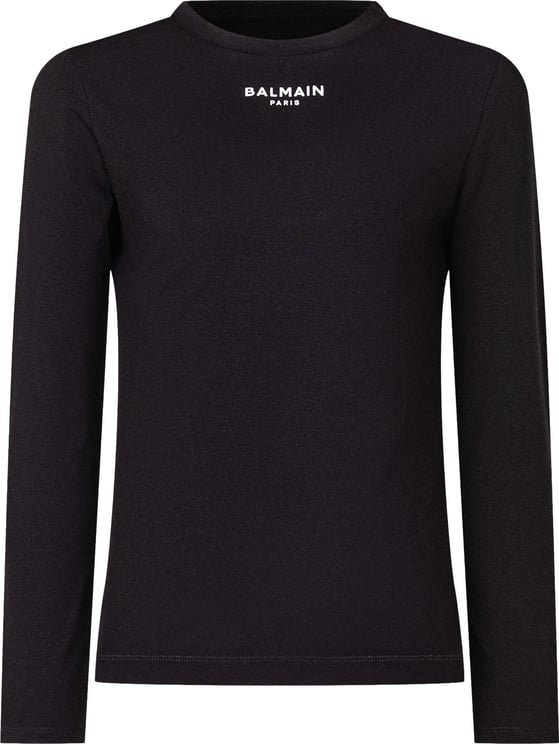 Balmain T-shirt a Maniche Lunghe con Logo