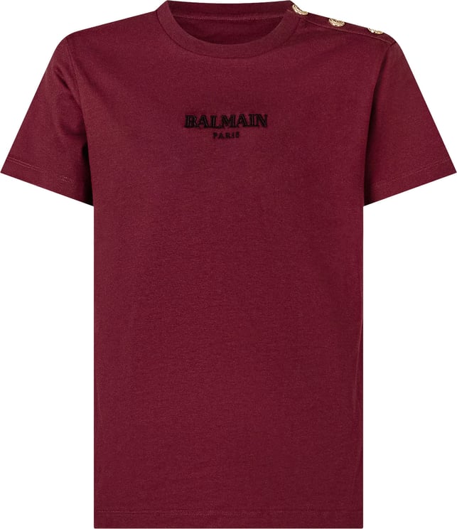 Balmain T-shirt con Chiusura sulla Spalla