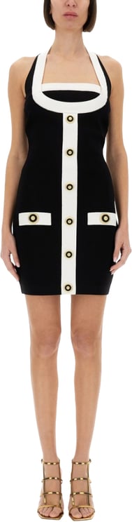 Balmain Two-Tone Dress With Open Back
