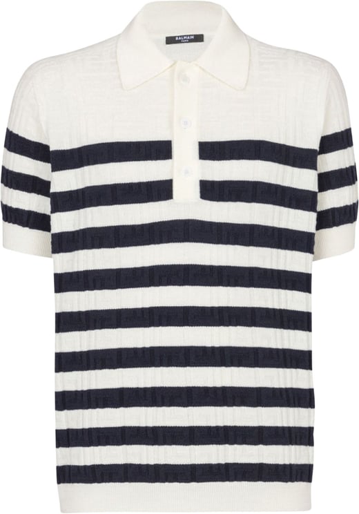 Balmain T-Shirts And Polos White/Blue