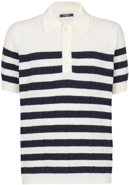 Balmain Knitted Virgin Wool Polo Shirt