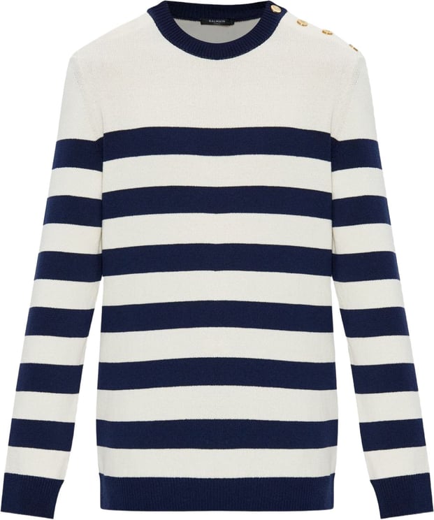 Balmain Sweaters Naturel / Marine