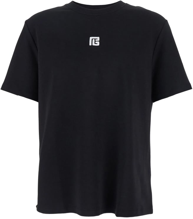 Balmain Black Loose Ss Boxy Cotton T-Shirt