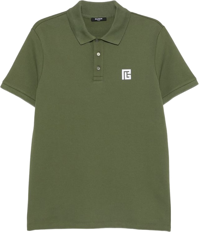 Balmain T-Shirts And Polos Kaki/White