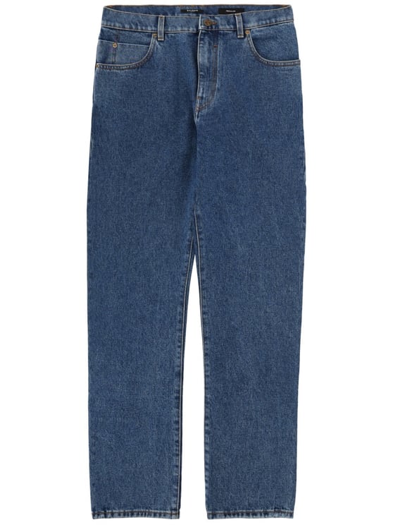 Balmain Medium Blue Straight Denim Jeans