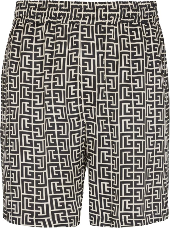Balmain Shorts Ivoire / Noir