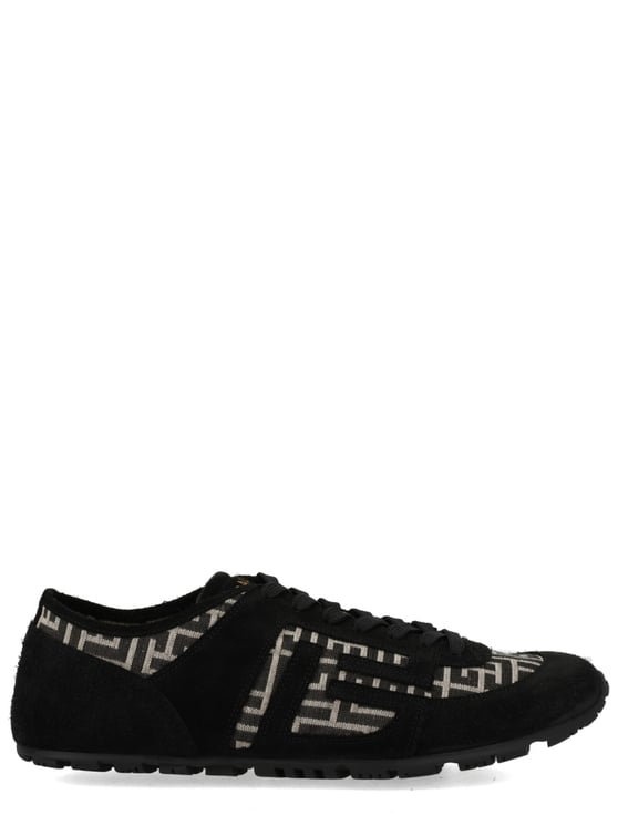 Balmain Racer 45 Black Suede Overlay Sneakers