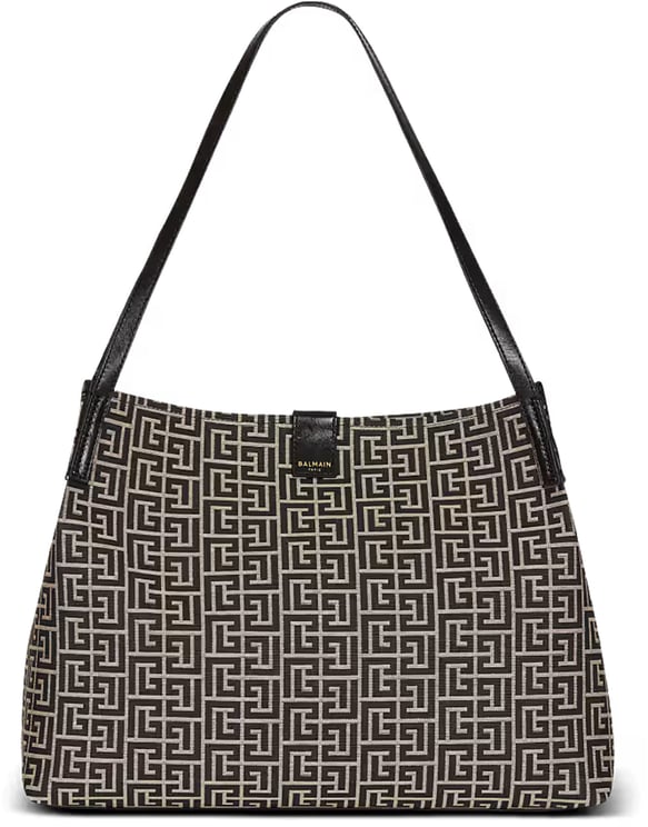 Balmain Large Geometric Maze Pattern Tote Bag