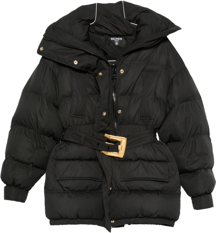Balmain Coats Black