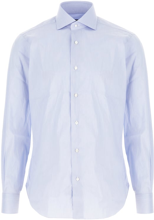 Barba Barba Light blue cotton shirt