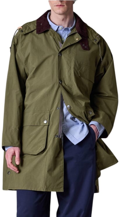 Barbour Trench Parka capuche fentes côtés baya MCA1127 OL52 Paul Smith loves Barbour homme
