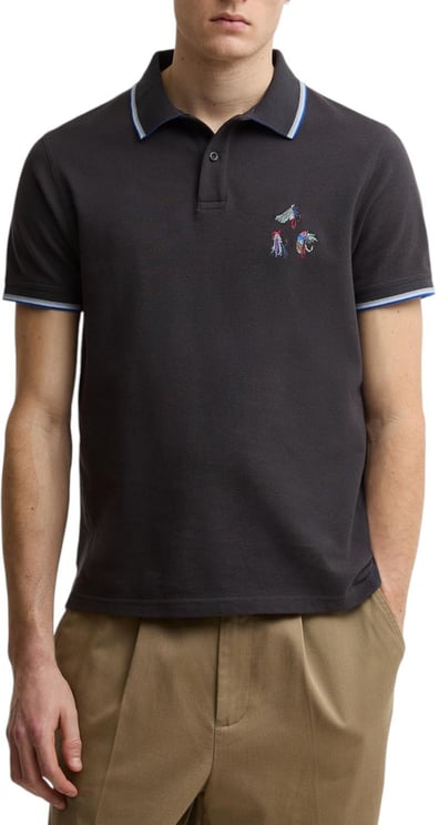 Barbour Polo marine liseré rayé hameçons Paul Smith loves Barbour Homme MML1555 NY74