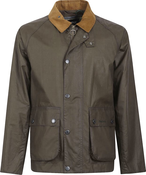 Barbour Waxed Cotton Jacket with Corduroy Collar