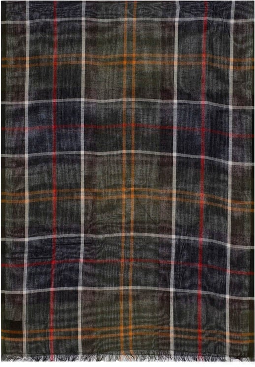 Barbour BARBOUR WELTON TARTAN BLACK SCARF