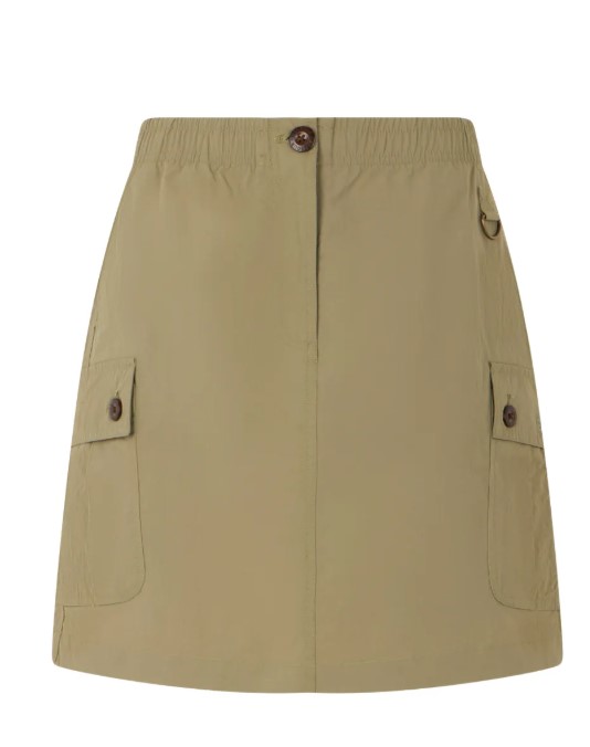 Barbour Utilitarian Mini Skirt With Elasticated Waist And Cargo Pockets