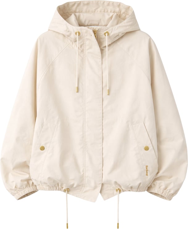 Barbour Cream Tartan-Lined Hood Cotton Jacket