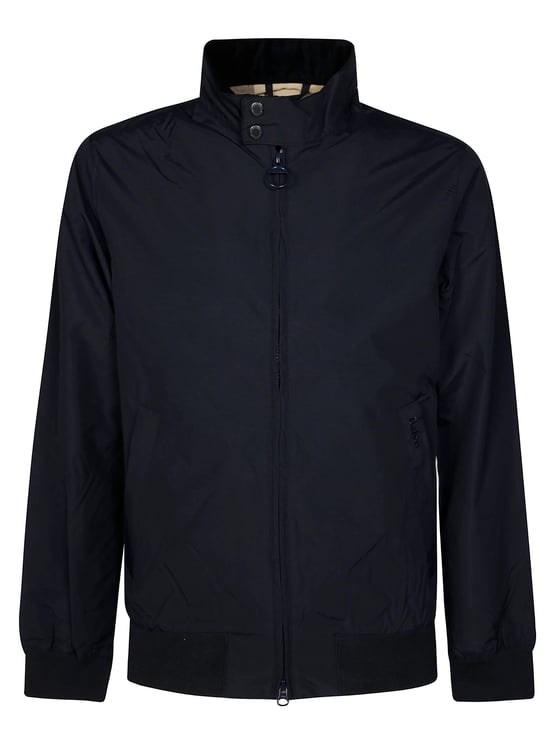 Barbour Black High Collar Bomber Jacket