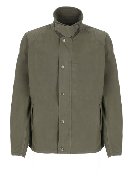Barbour Olive Green Tracker Casual Cotton Jacket