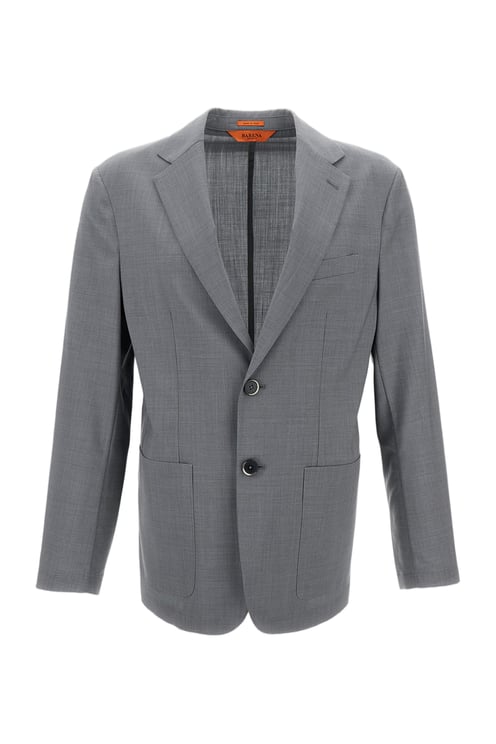 Barena Single-Breasted Wool Jacket with Notched Lapel